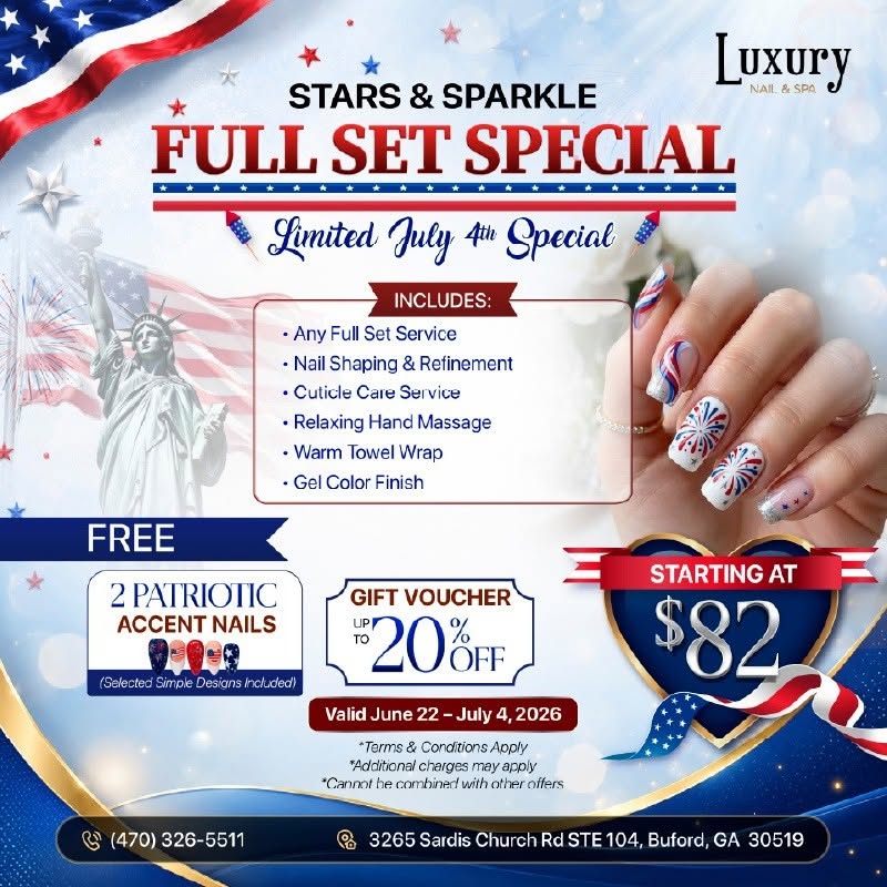 🌟 Luxury Nail & Spa - Promotion 🌟
